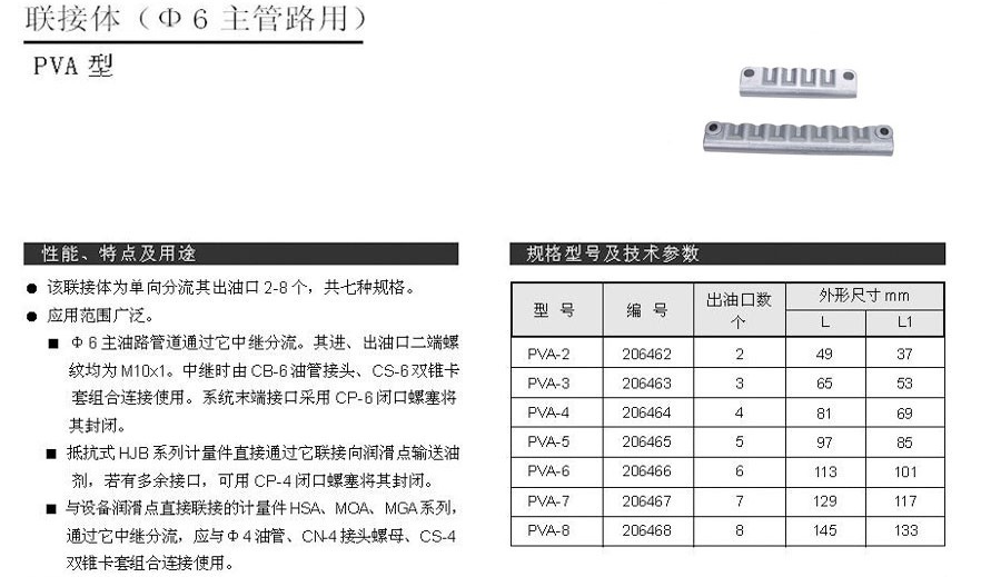 联接体 6MM主管路